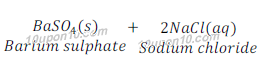  barium chloride + sodium sulphate 77