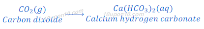  calcium carbonate + water 32