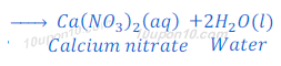  nitric acid + calsium hydroxide 43