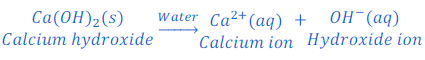  dissociation of calcium hydroxide in water 67