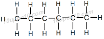 structural formula of hexane
