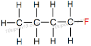 structural formula of fluorobutane