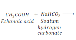 reaction of ethanoic acid and sodium hydrogen carbonate