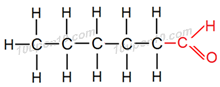 structural formula of hexanal