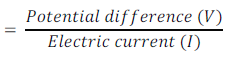 potential difference by electric current 
