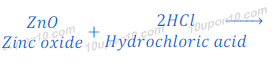 reaction of zinc oxide with hydrochloric acid