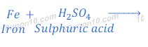 reaction of Iron with sulphuric acid