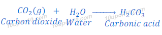 reaction of carbon dioxide with water