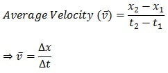 average velocity 