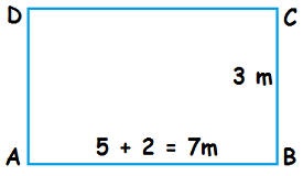 class 7th math Perimeter and area question2 try these