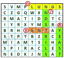 class 7th science respiration question 8 cross words answer3