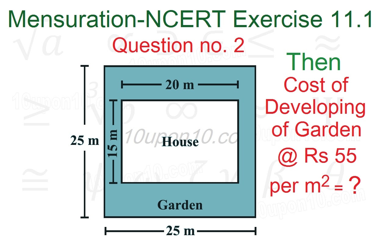 mensuration class eighth ncert exercise 11.1 q2