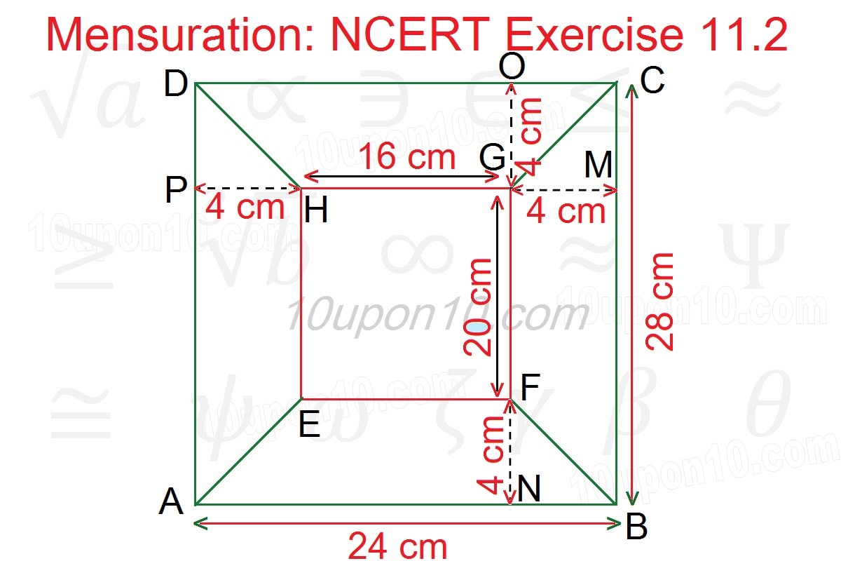 mensuration class eighth ncert exercise 11.2 answer of q11