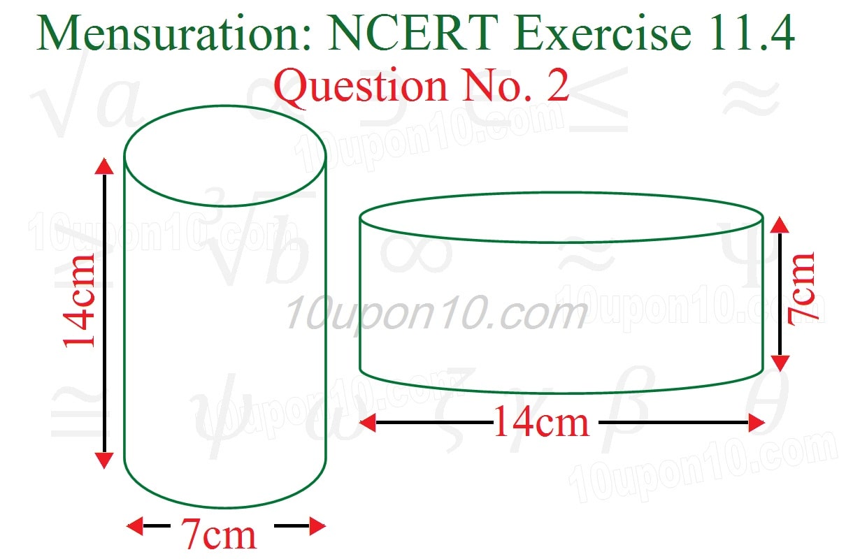 mensuration class eighth ncert exercise 11.4 q2