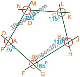 understanding quadrilaterals angle sum property of a pentagon-example