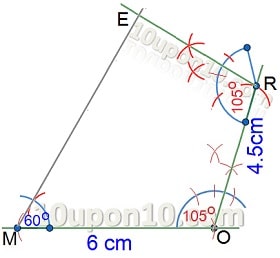  practical geometry ncert exercise 4.3 construction of quadrilateral-6