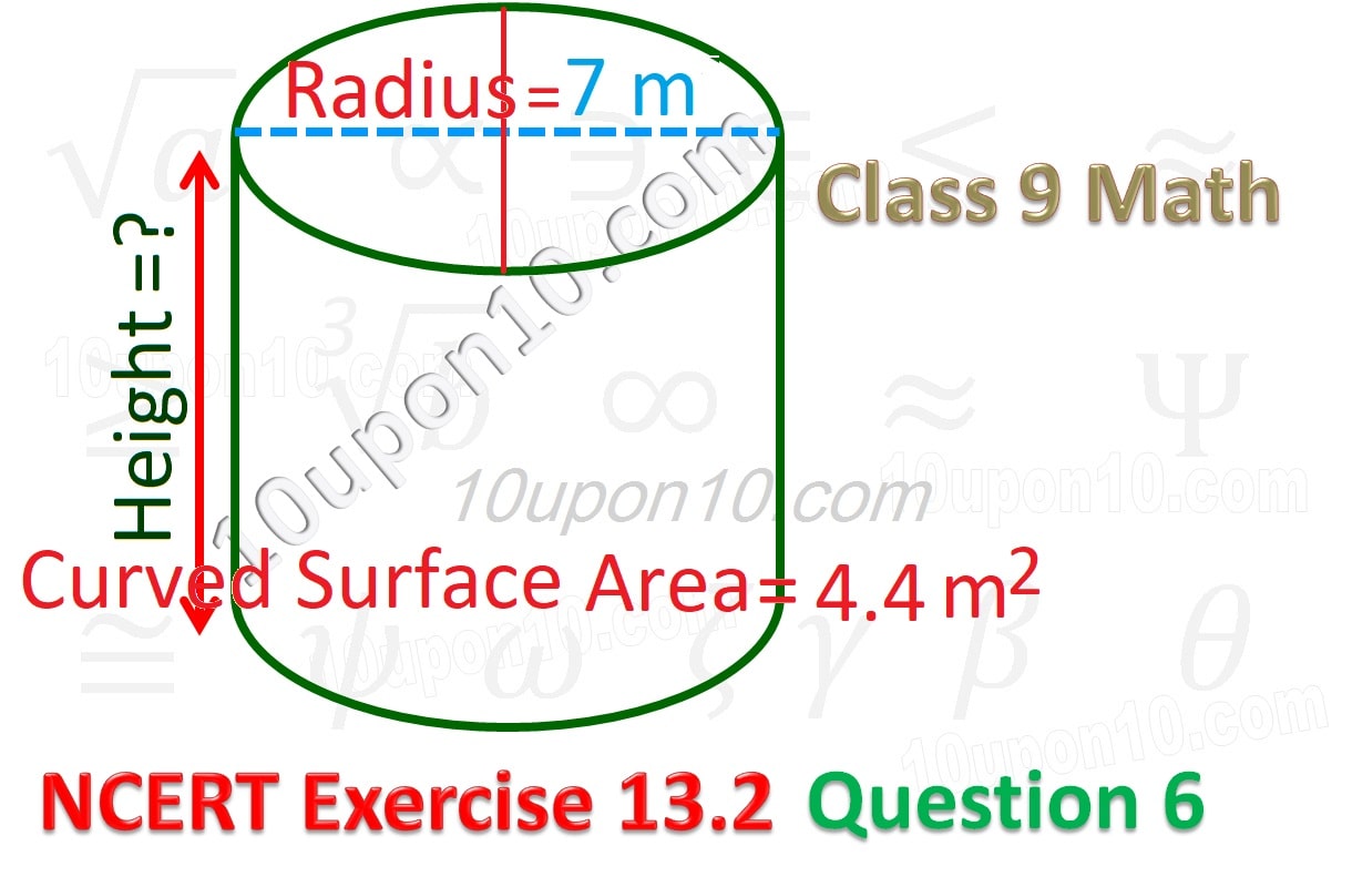 9 math surface areas and volumes ncert exercise 13.2 question6