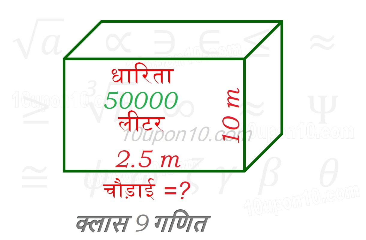 पृष्ठीय क्षेत्रफल और आयतन क्लास 9 गणित एनसीईआरटी प्रश्नावली 13.5 प्रश्न संख्या 5 का उत्तर