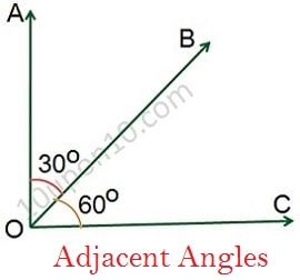 class 9th math lines and angles adjacent angles