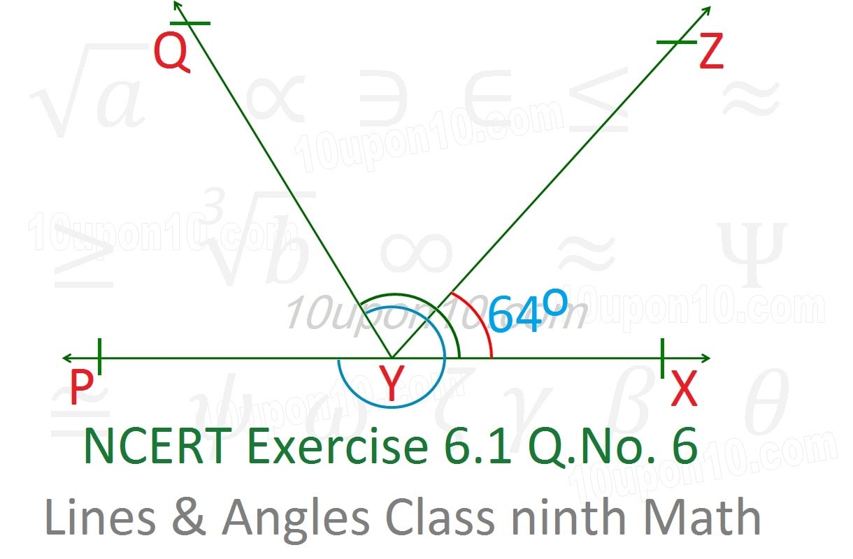 class 9th math lines and angles ncert exercise 6.1 question 6