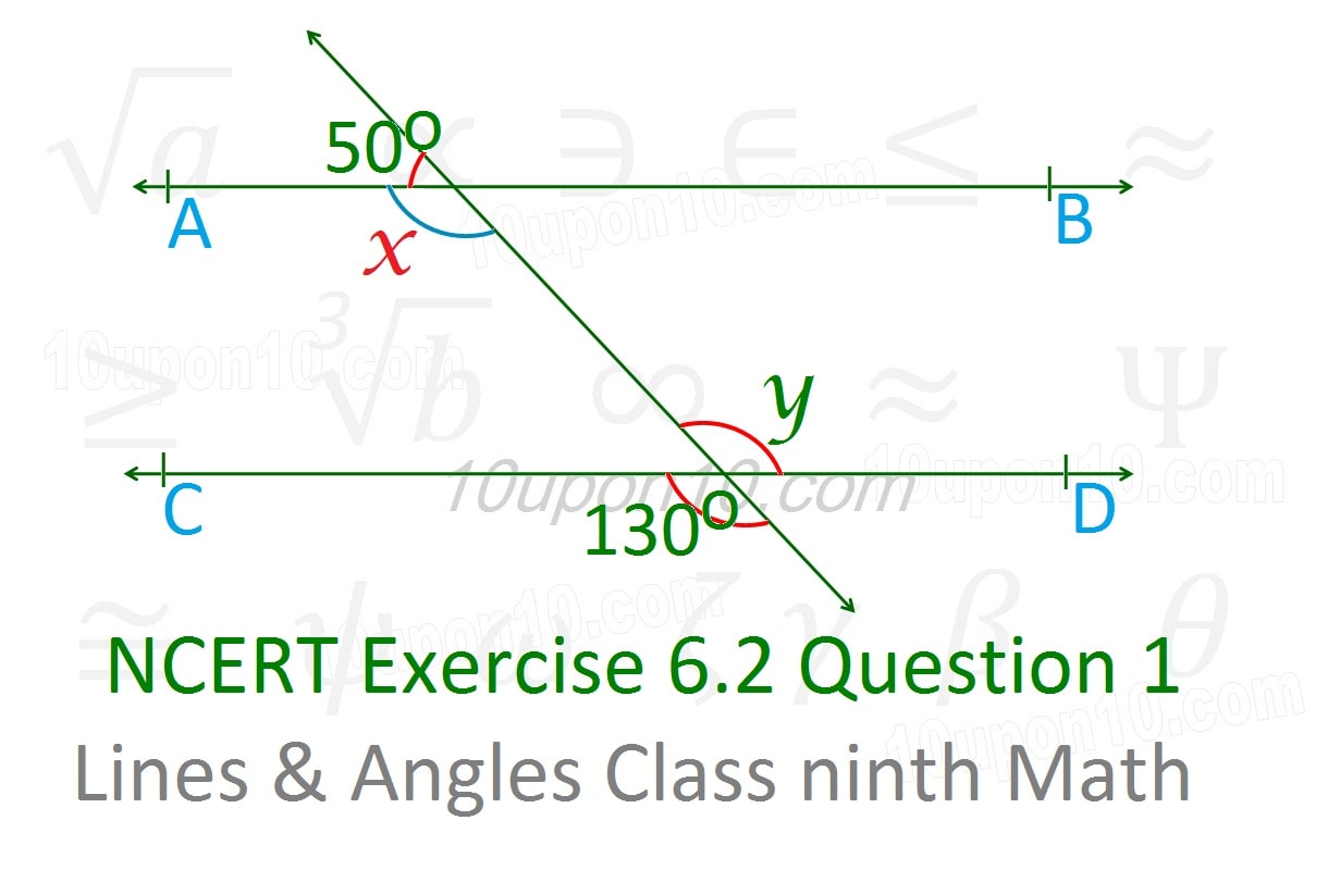 class 9th math lines and angles ncert exercise 6.2 question 1