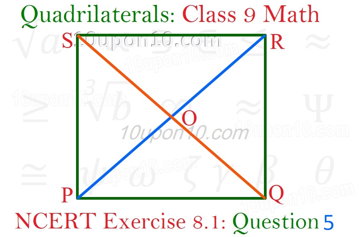 quadrilaterals class 9 math ncert exercise 8.1 question 5