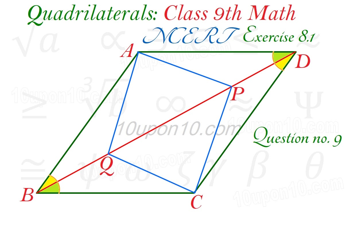 quadrilaterals class 9 math ncert exercise 8.1 question 9