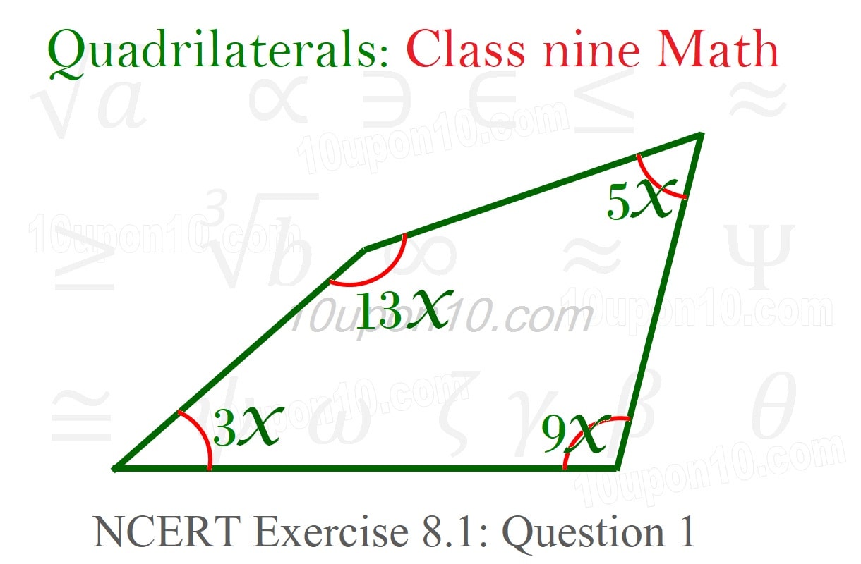 quadrilaterals class 9 math ncert exercise 8.1 question 1