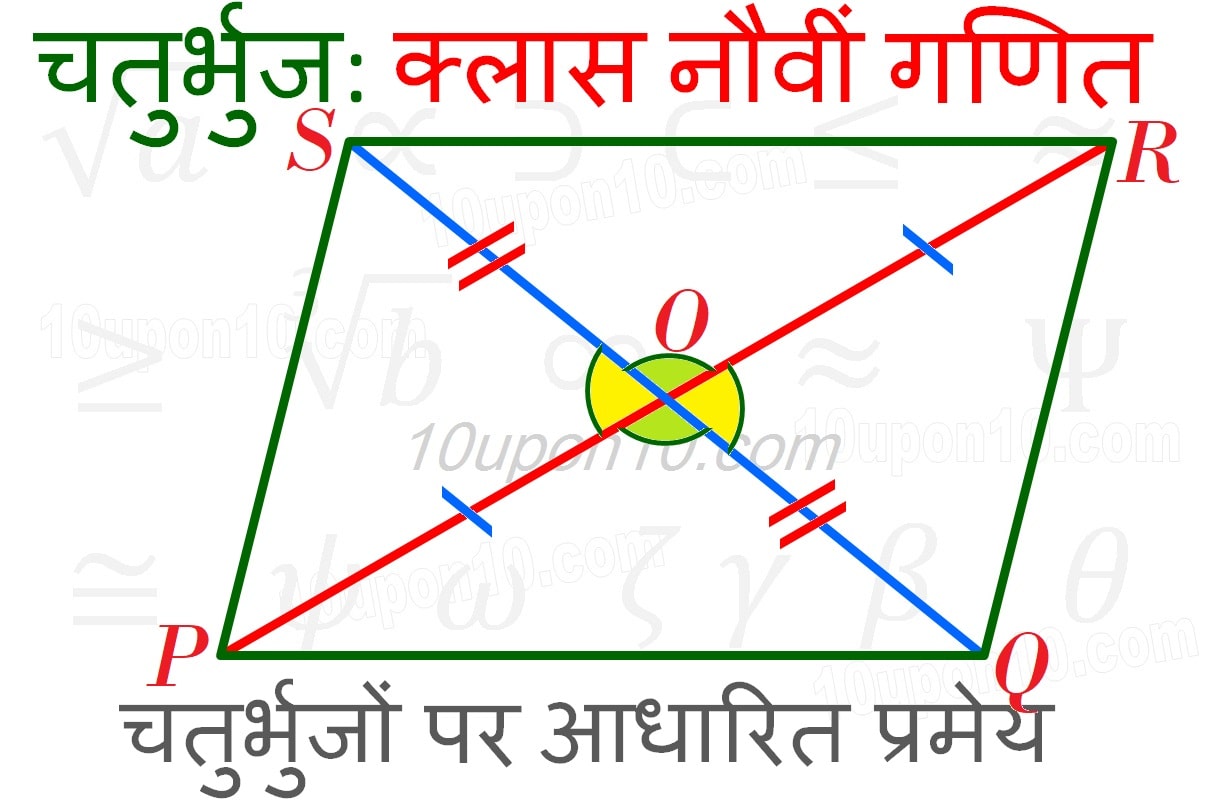 चतुर्भुज क्लास नौवीं गणित प्रमेय 8.8