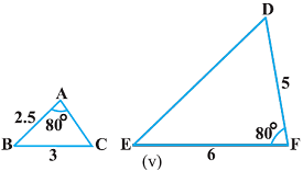 10 math-5 त्रिभुज एनसीईआरटी प्रश्नावली 6.3