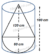 पृष्ठीय क्षेत्रफल एवं आयतन एनoसीoआरoटीo प्रश्नावली 13.2 प्रश्न संख्या  7  का हल  क्लास दसवीं गणित  चित्र-8