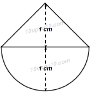 पृष्ठीय क्षेत्रफल एवं आयतन एनoसीoआरoटीo प्रश्नावली 13.2 प्रश्न संख्या 1 का हल  क्लास दसवीं गणित  चित्र-1