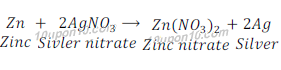 zinc + silver nitrate 107 