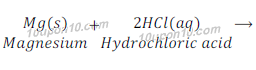 magnesium + hydrochloric acid 116