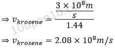 calculation of refractive index of kerosene wrt air