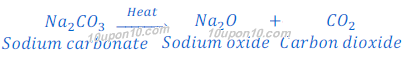 decomposition of sodium carbonate108