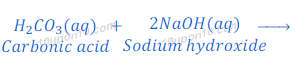 carbonic acid + sodium hydroxide127