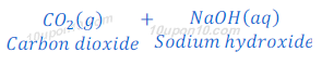 carbon dioxide + sodium hydroxide 50