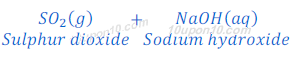 sulphur dioxide + sodium hydroxide 52