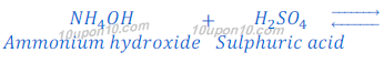 reaction of ammonium hydroxide with sulphuric acid85