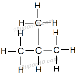 structural formula of isobutane
