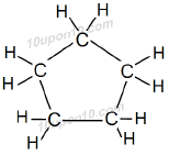 structural formula of cyclopentane