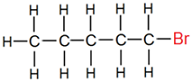 structural formula of bromopentane