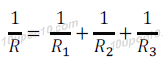 expression for resistors in parallel