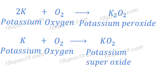 reaction of potassium with oxygen