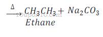 Organic Chemistry  alkane preparation of ethane from sodium propionate