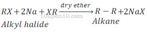 Organic Chemistry  alkane preparation 1 of alkane from alkyl halide wurtz reaction