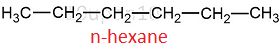 structural formula of normal hexane