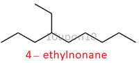 IUPAC nomenclature structure1 of 4-ethylnonane