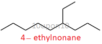 IUPAC nomenclature structure2 of 4-ethylnonane